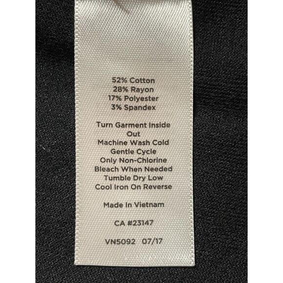 Talbots Woman Black Stretch Velvet Shift Dress 2X NWT $149 3/4 Sleeve Scoop - Picture 8 of 8